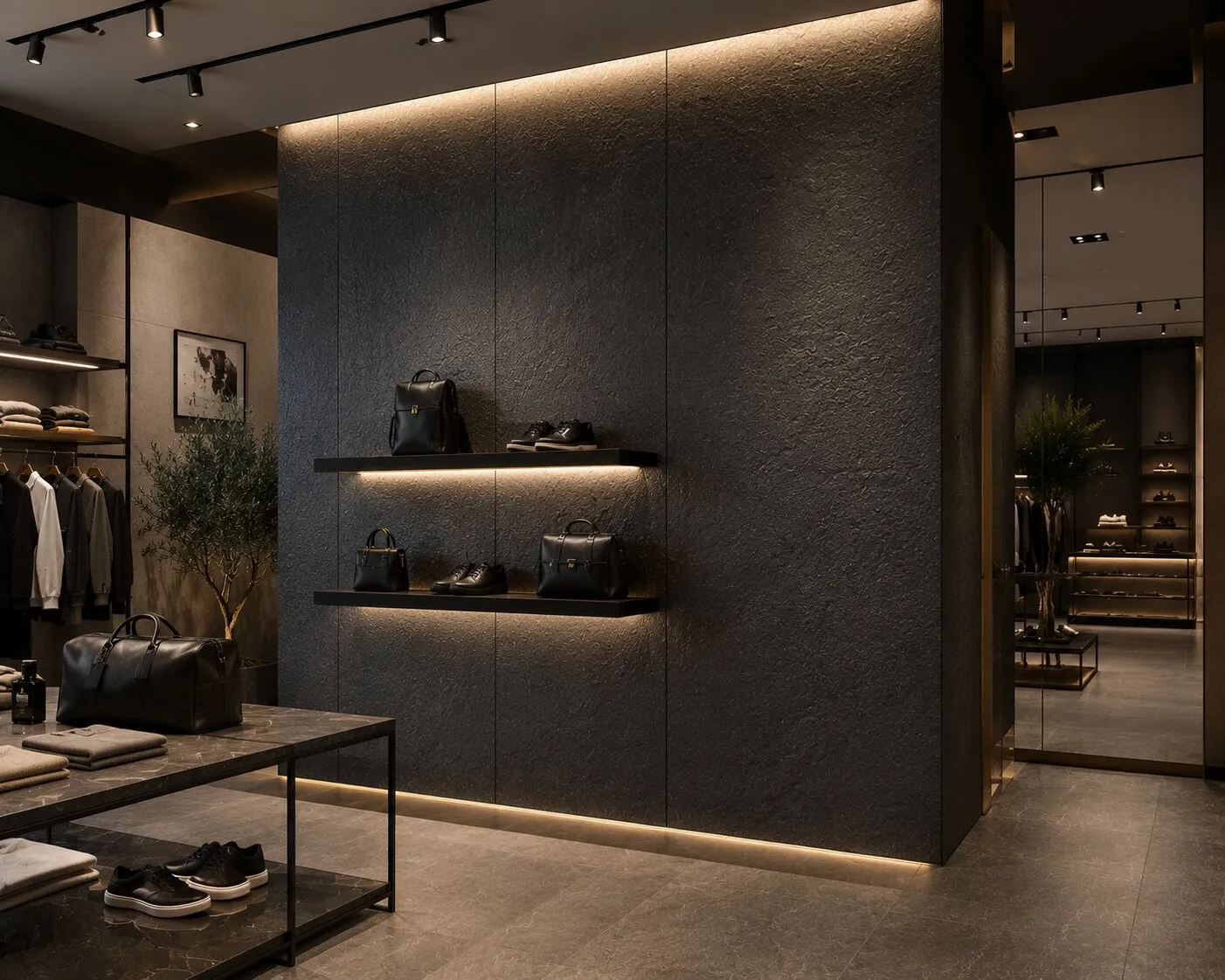 Granite Siyah Stonart Duvar Paneli