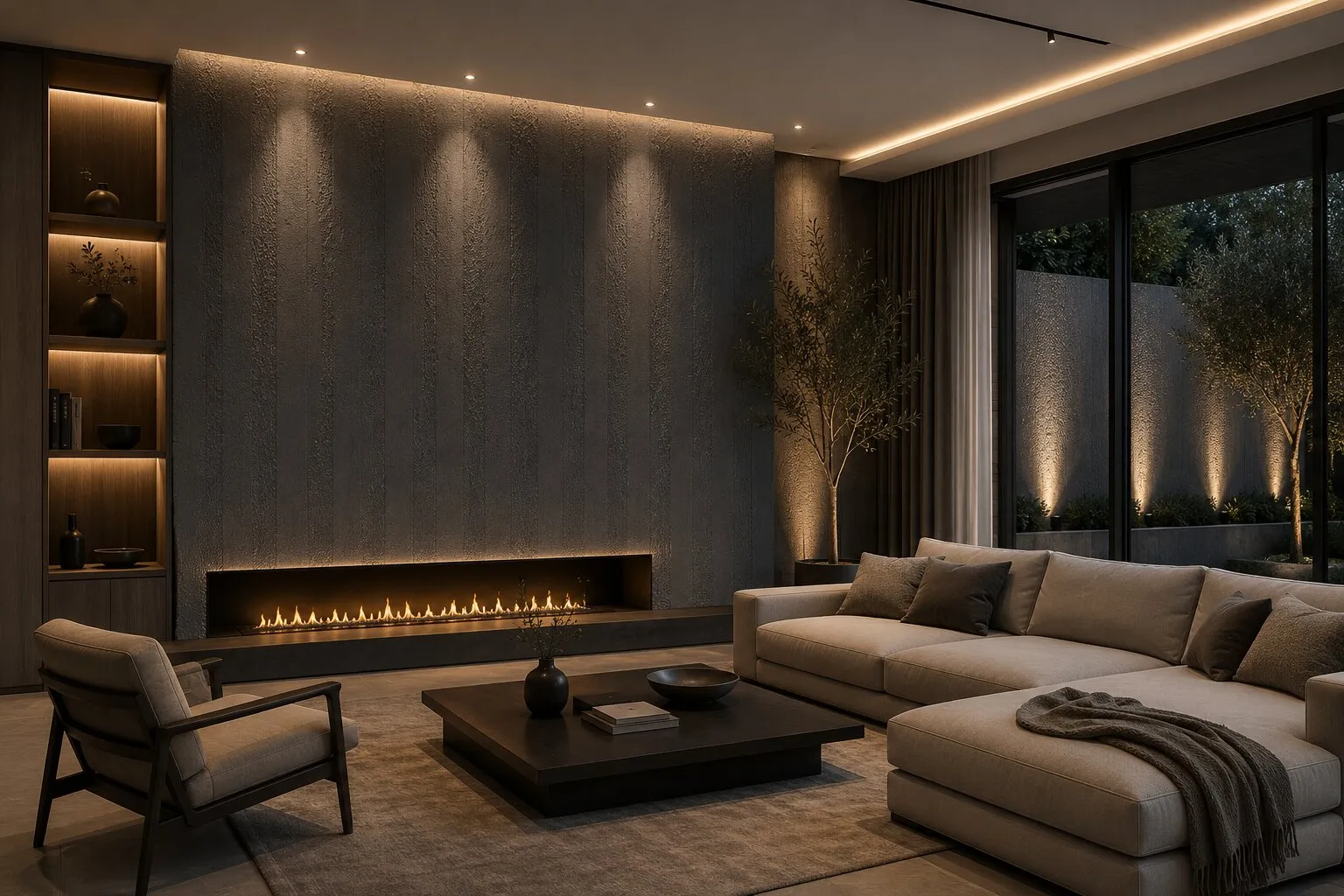 Rammed Earth Antrasit Stonart Duvar Paneli
